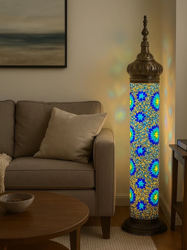 Luminária turca colorida para sala